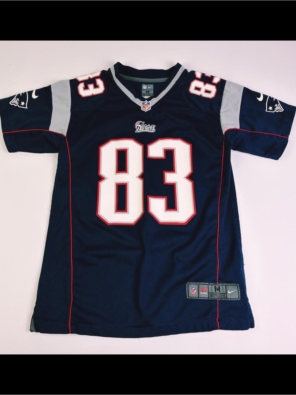 Nike NFL On-Field New England Patriots Wes Welker #83 Youth Medium Jersey